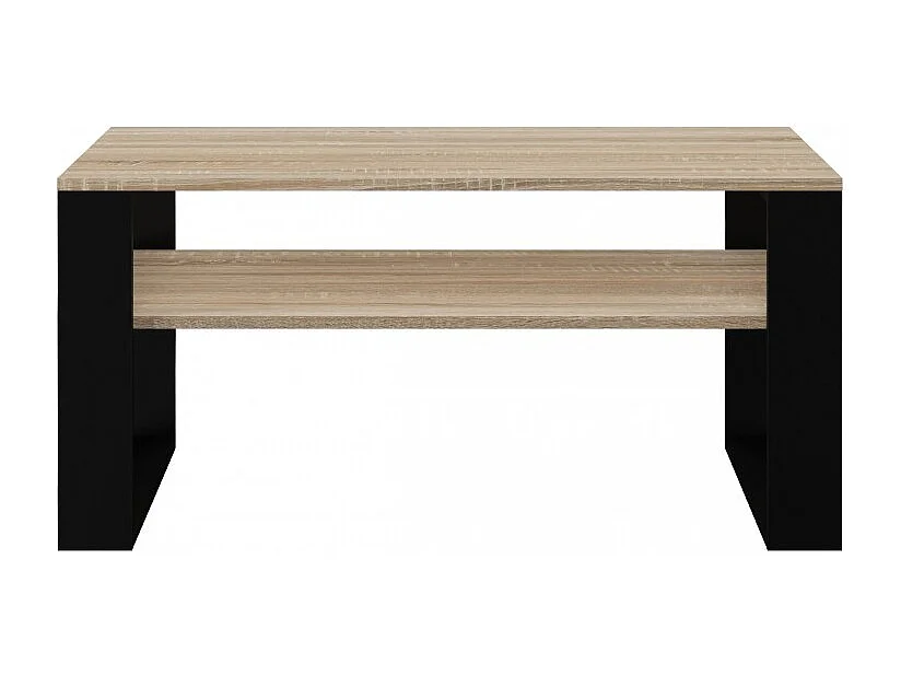 Ława Modern 1P | Stolik Kawowy Dąb Sonoma Czarny | 90x58x50 cm | Nowoczesny Design