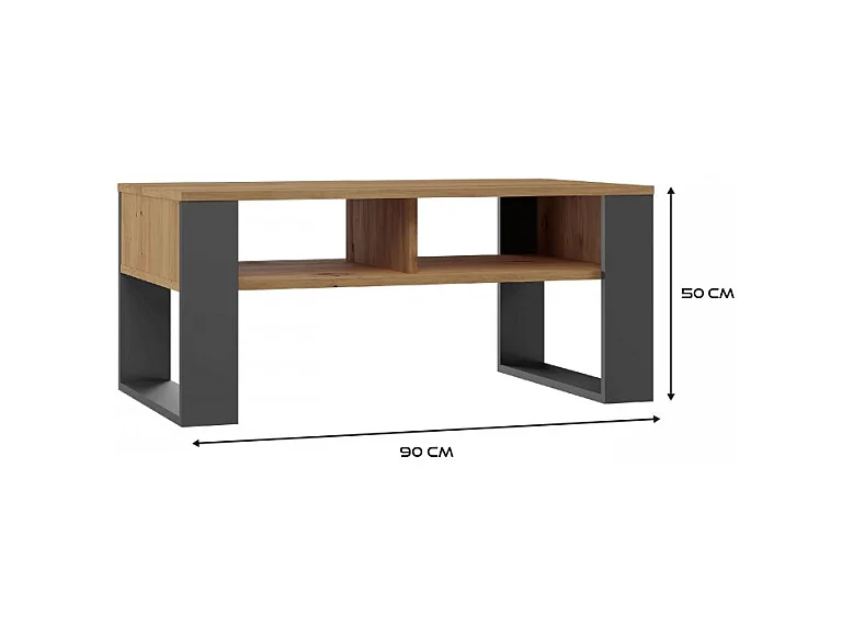 Banc 2P moderne ANTHRACITE ARTISAN