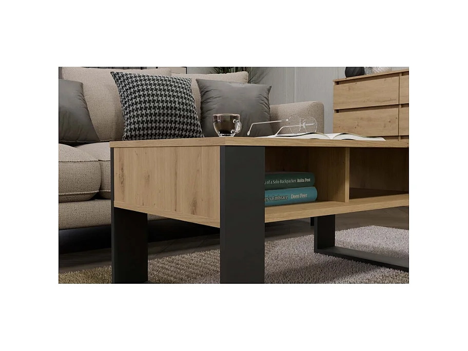 Banc 2P moderne ANTHRACITE ARTISAN