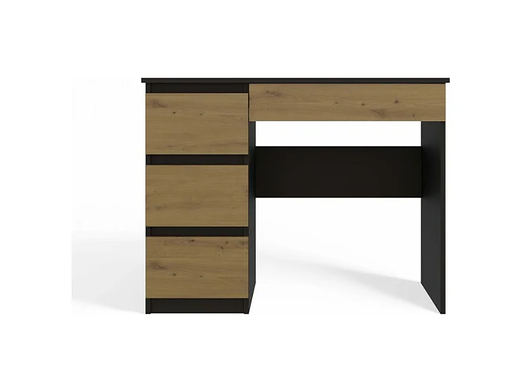 Biurko Mijas Lewe | Antracyt/Dąb Artisan |4 Szuflady | 98x51x76 cm | Do Pokoju/Biura