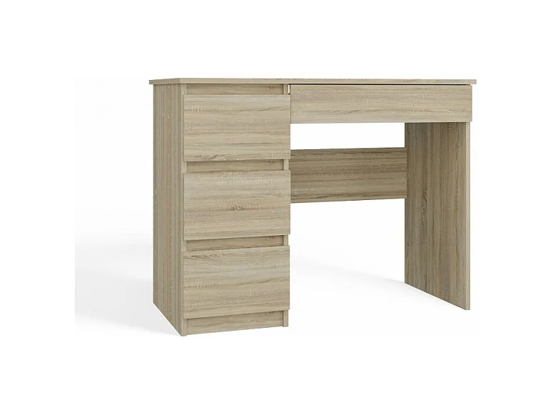 Biurko Mijas Lewe | Dąb Sonoma |4 Szuflady | 98x51x76 cm | Do Pokoju/Biura