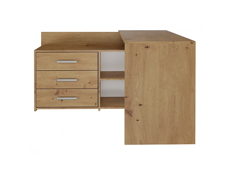 Biurko DANY |Artisan | 120x50x76 | Narożne z 3 Szufladami