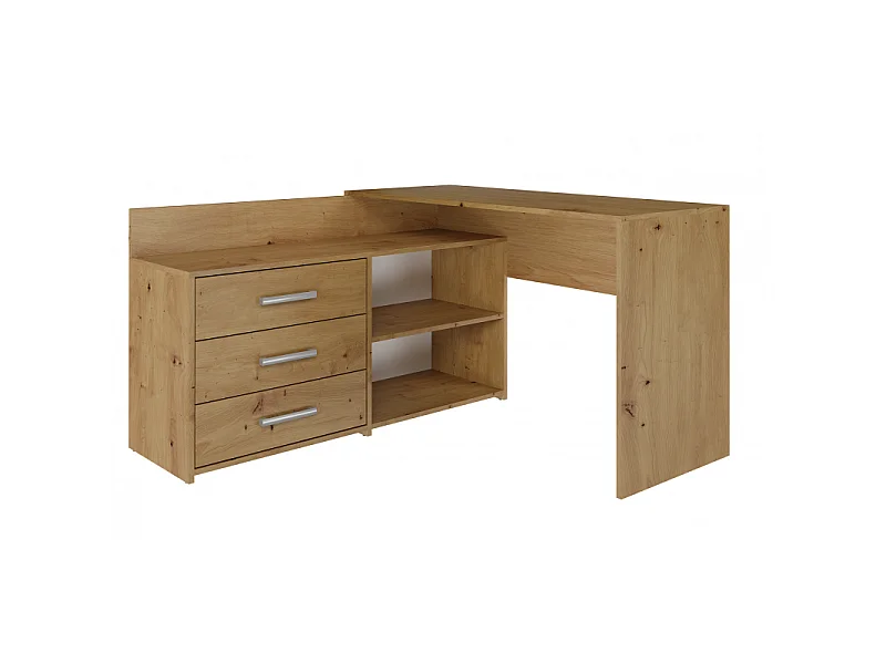 Biurko DANY |Artisan | 120x50x76 | Narożne z 3 Szufladami