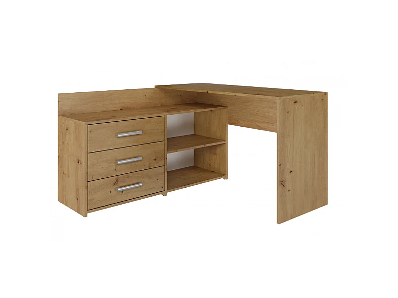 Biurko DANY |Artisan | 120x50x76 | Narożne z 3 Szufladami
