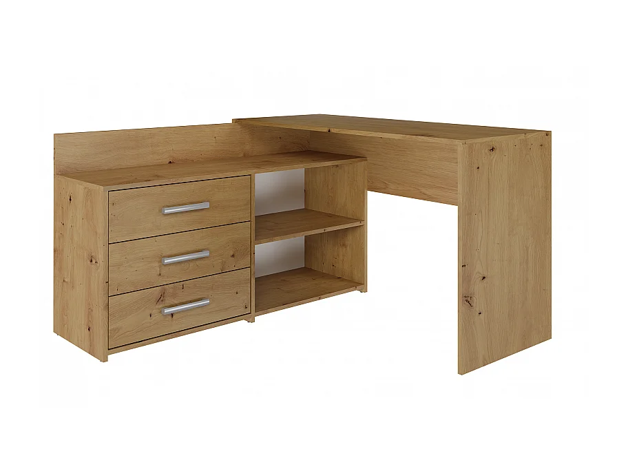 Biurko DANY |Artisan | 120x50x76 | Narożne z 3 Szufladami