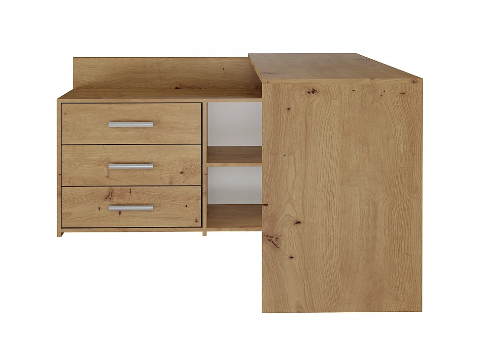 Biurko DANY |Artisan | 120x50x76 | Narożne z 3 Szufladami