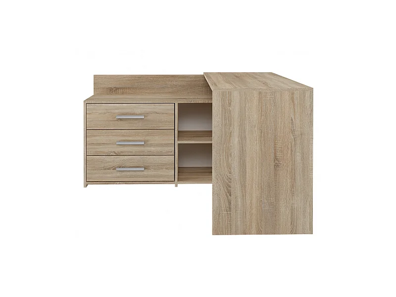 Biurko DANY |Dąb Sonoma | 120x50x76 cm |Narożne z 3 Szufladami