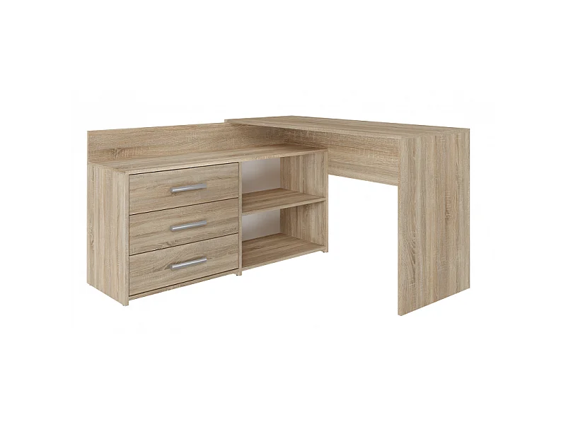 Biurko DANY |Dąb Sonoma | 120x50x76 cm |Narożne z 3 Szufladami