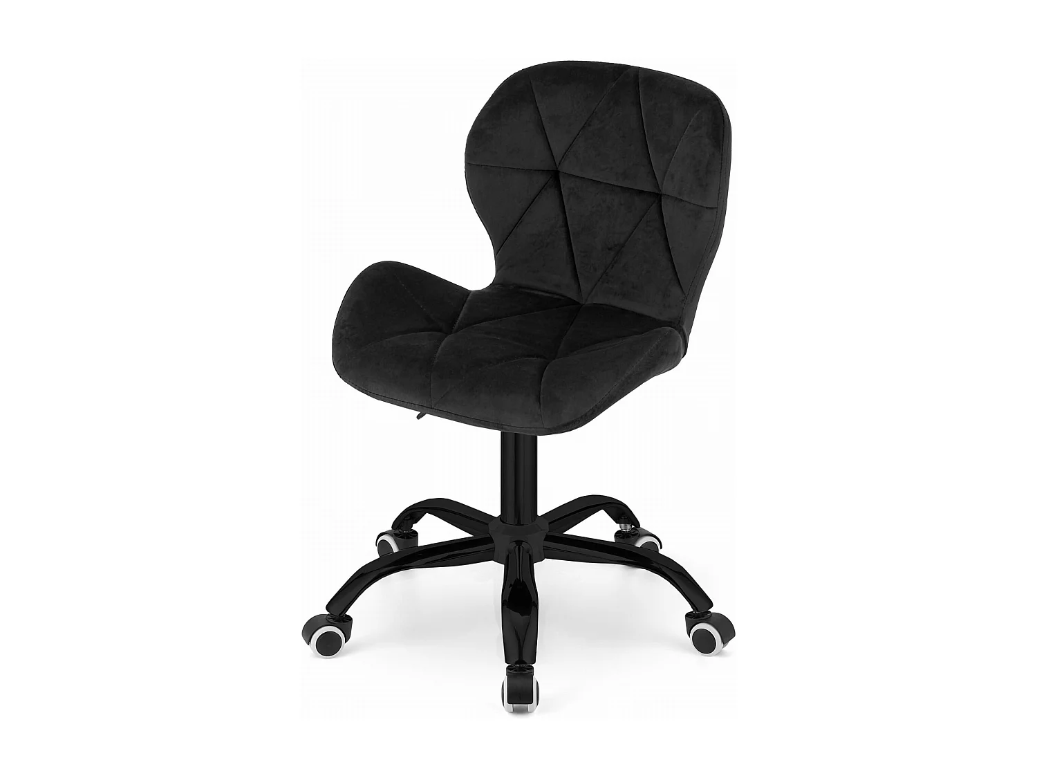 Chaise pivotante en velours NOTO - noir