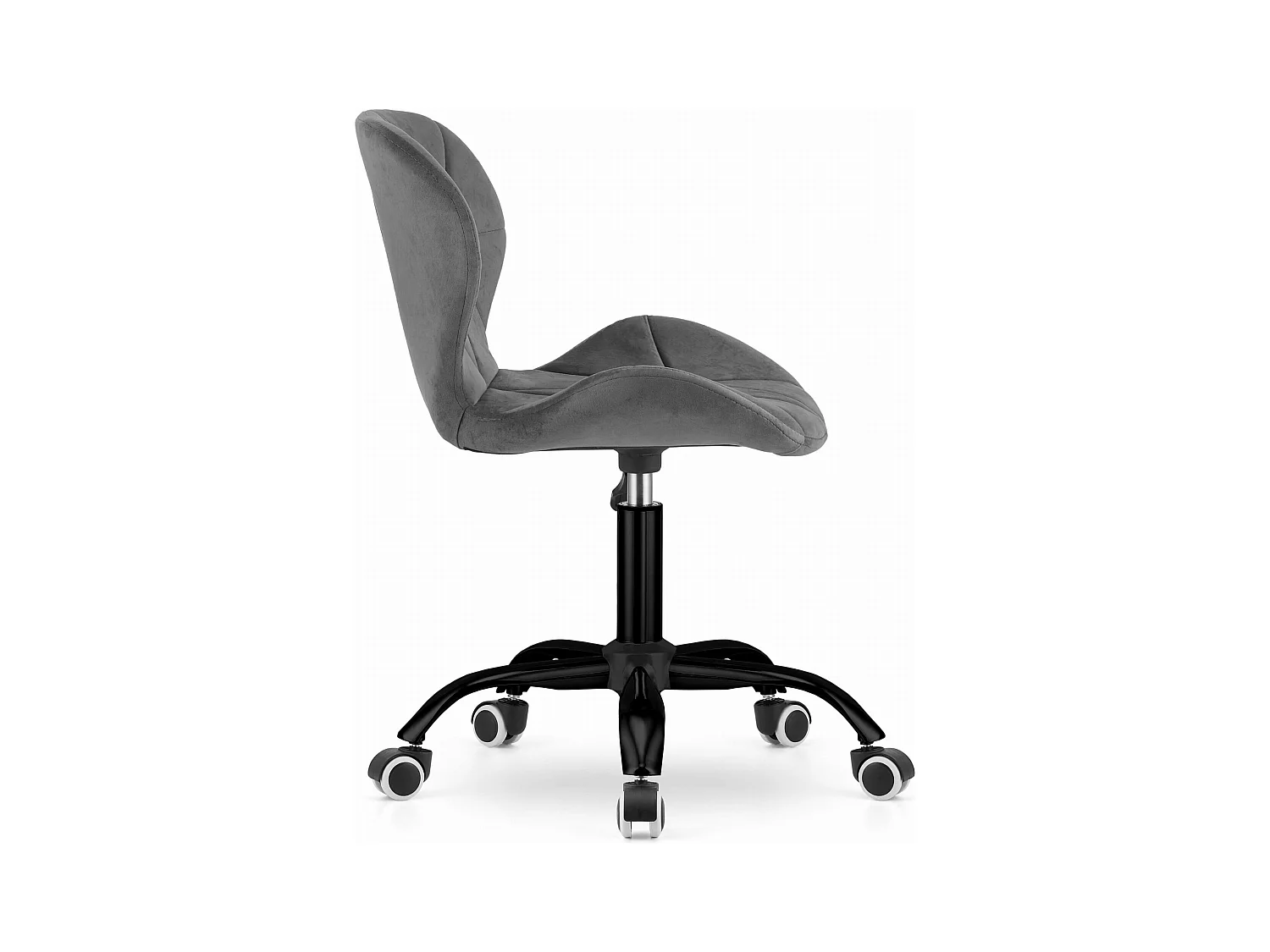 Chaise pivotante en velours NOTO - gris foncé