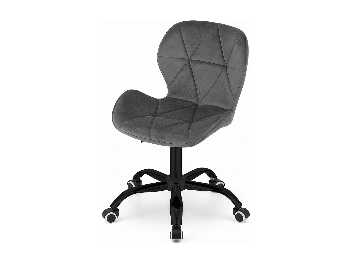 Chaise pivotante en velours NOTO - gris foncé