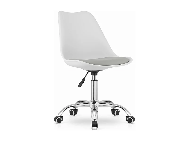Fauteuil pivotant ALBA - blanc et gris