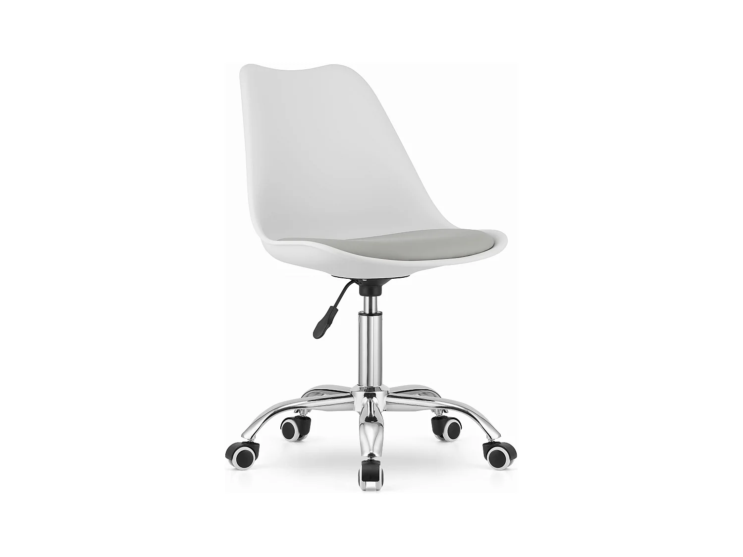 Fauteuil pivotant ALBA - blanc et gris