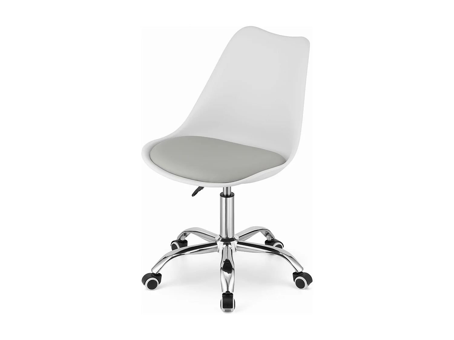 Fauteuil pivotant ALBA - blanc et gris