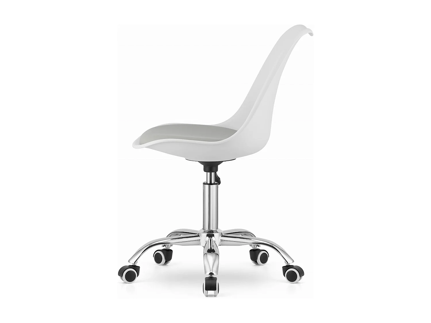 Fauteuil pivotant ALBA - blanc et gris