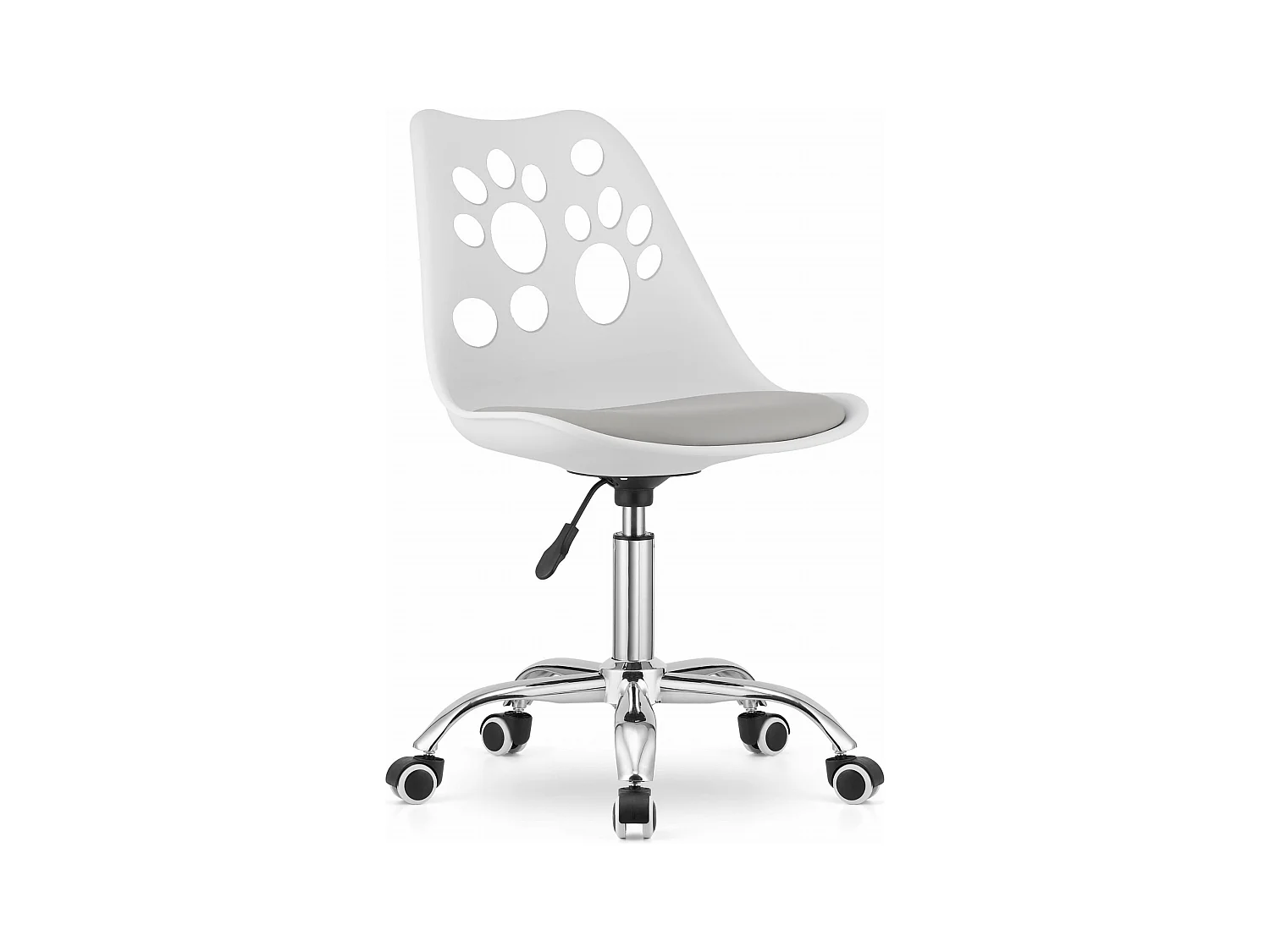 Chaise pivotante PRINT - blanc et gris