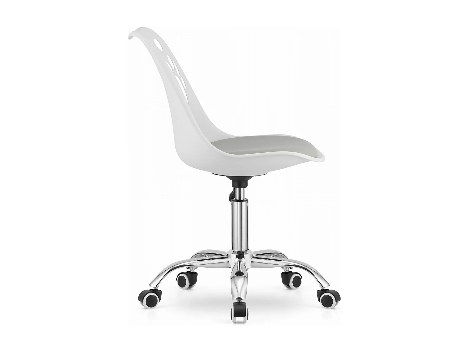 Chaise pivotante PRINT - blanc et gris