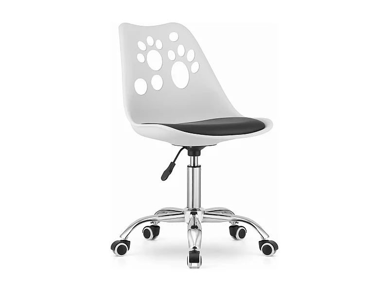 Chaise pivotante PRINT - noir et blanc