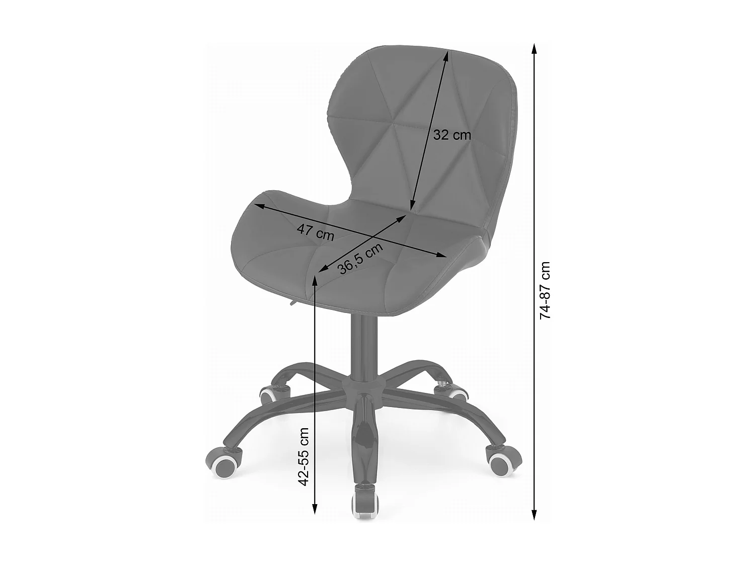 Fauteuil pivotant NOTO eco leather - noir