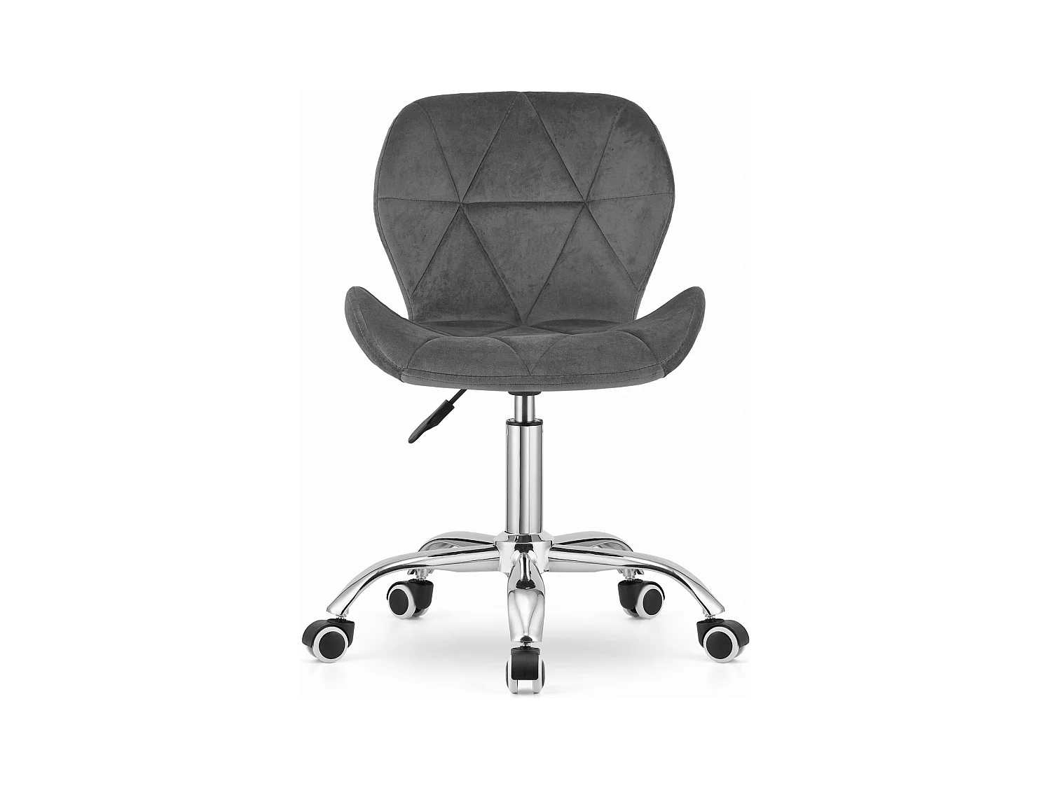 AVOLA fauteuil pivotant en velours - gris foncé