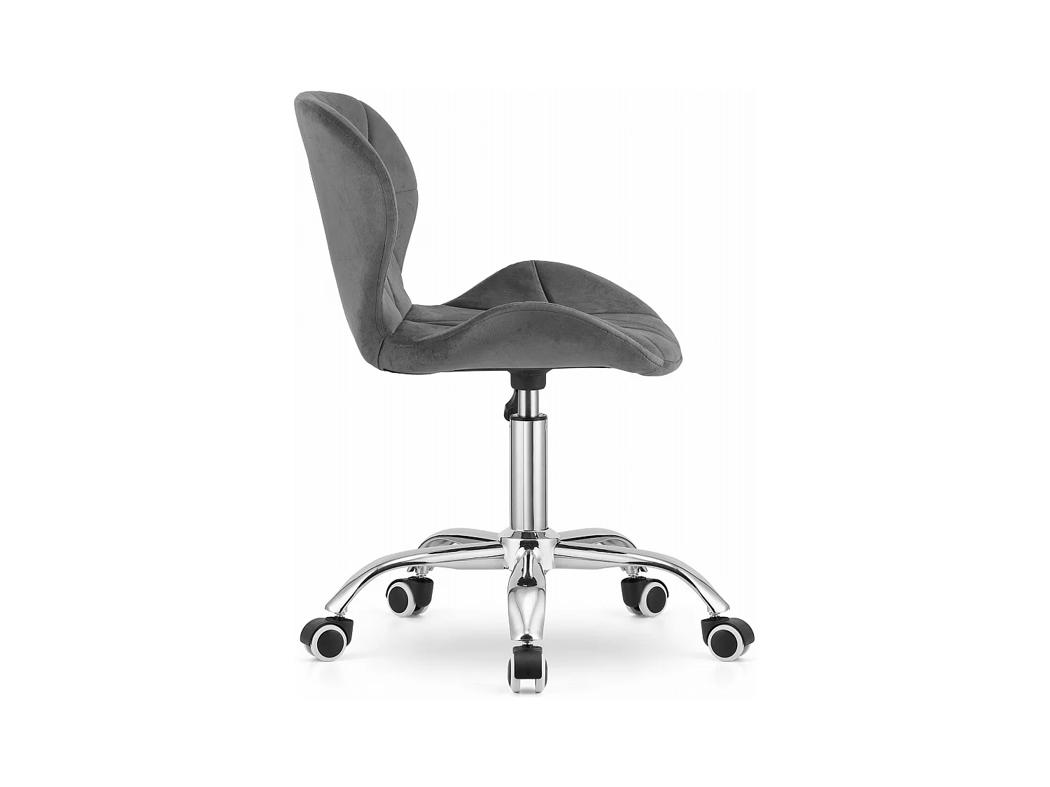 AVOLA fauteuil pivotant en velours - gris foncé