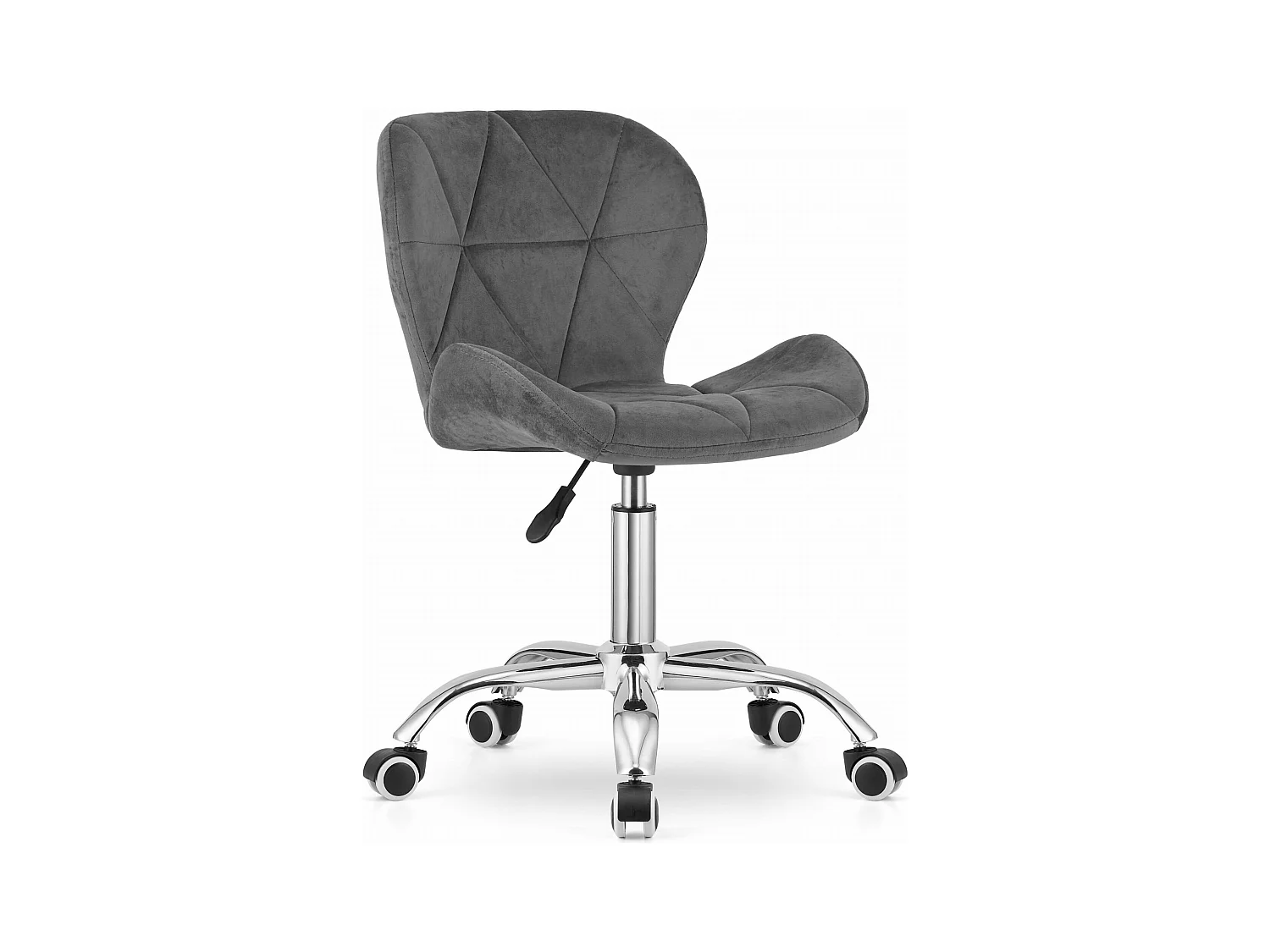 AVOLA fauteuil pivotant en velours - gris foncé