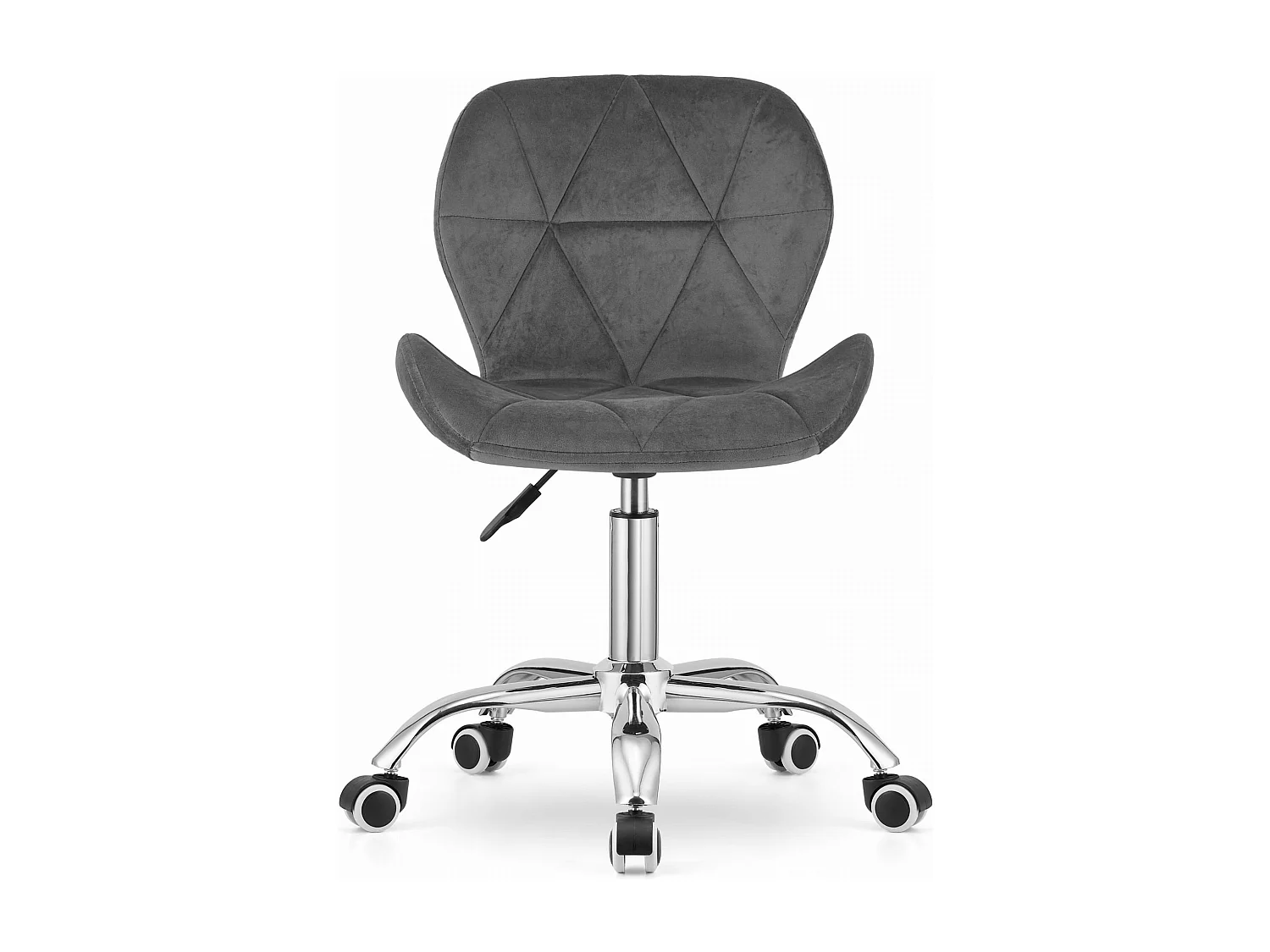 AVOLA fauteuil pivotant en velours - gris foncé