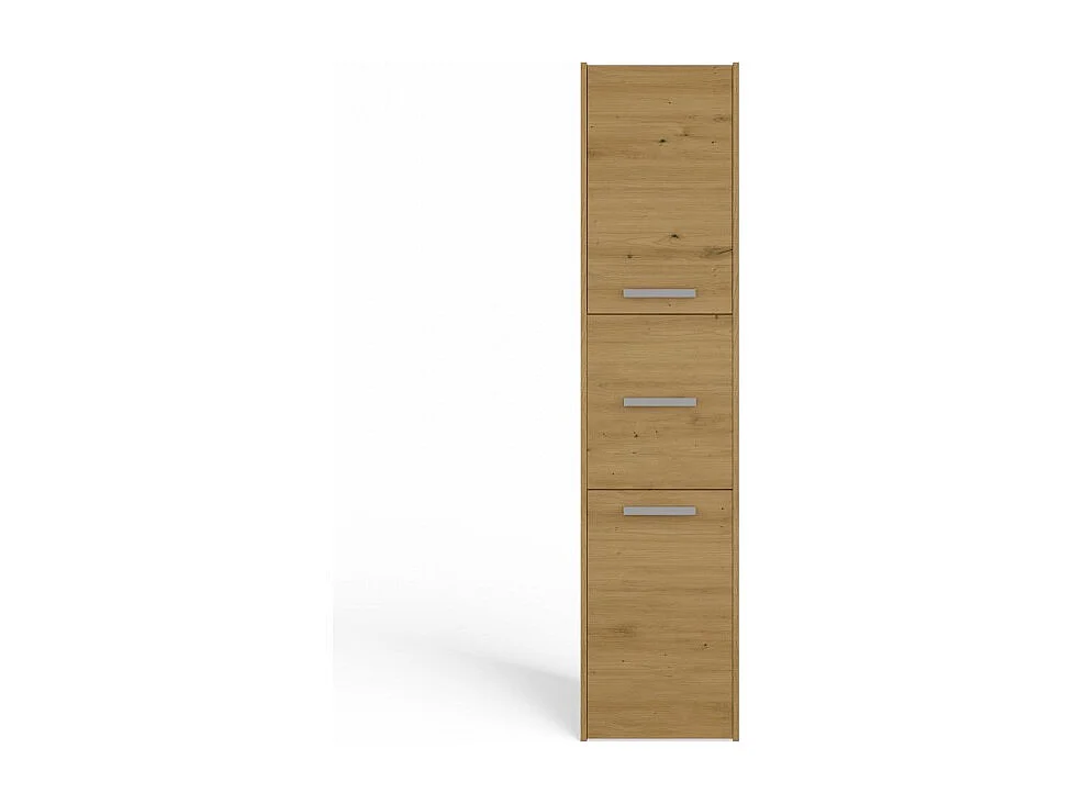 Szafka Łazienkowy Sara S43 | Dąb Artisan | 40x30x170 cm | Szafka 3 Drzwi, Półki