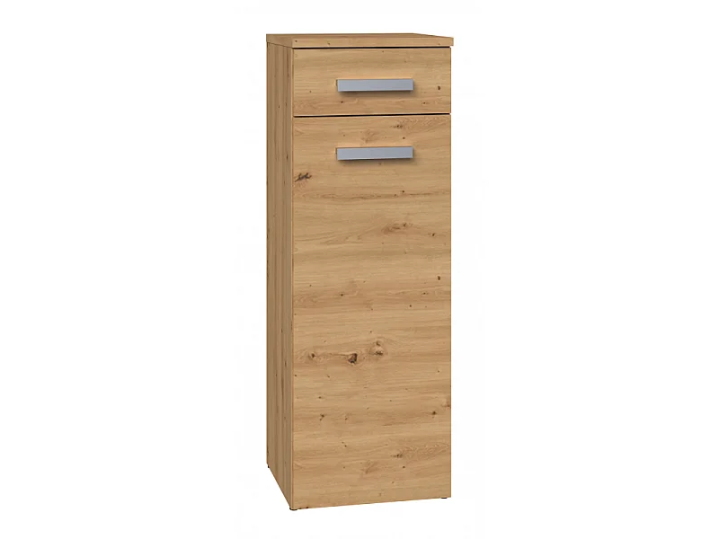 Słupek Łazienkowy Nel V DS | Dąb Artisan | 30x30x85 cm |  1 Drzwiczki, 1 Szuflada