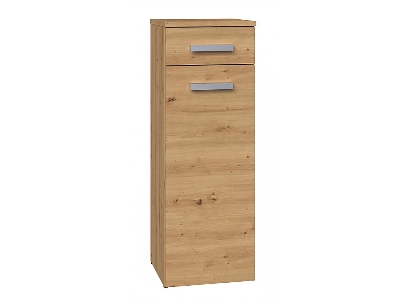 Słupek Łazienkowy Nel V DS | Dąb Artisan | 30x30x85 cm |  1 Drzwiczki, 1 Szuflada