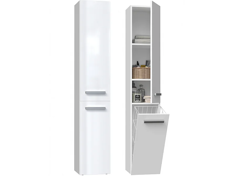 Tablette de salle de bains Nel IV BLANC BRILLANT