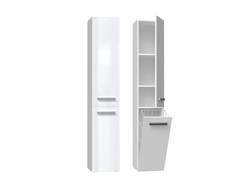 Tablette de salle de bains Nel IV BLANC BRILLANT