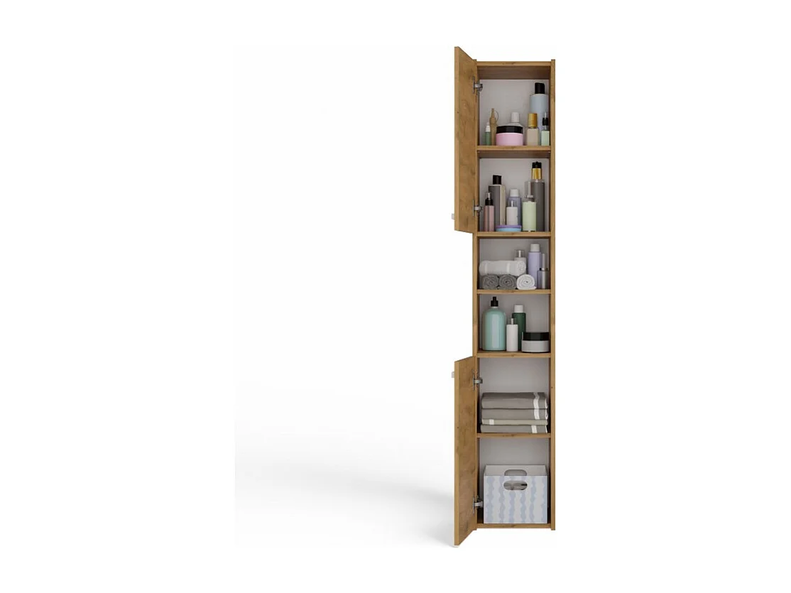 Szafka łazienkowy Sara S30 | Dąb Artisan | 30x30x170 cm | Szafka Regał Nowoczesny