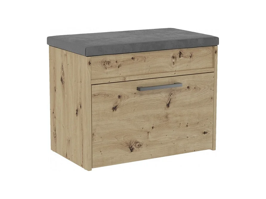 Szafka na Obuwie Parma MINI | Dąb Artisan |  60x35x49 cm | Szafka na obuwie z siedziskiem