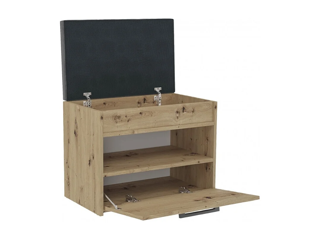 Szafka na Obuwie Parma MINI | Dąb Artisan |  60x35x49 cm | Szafka na obuwie z siedziskiem