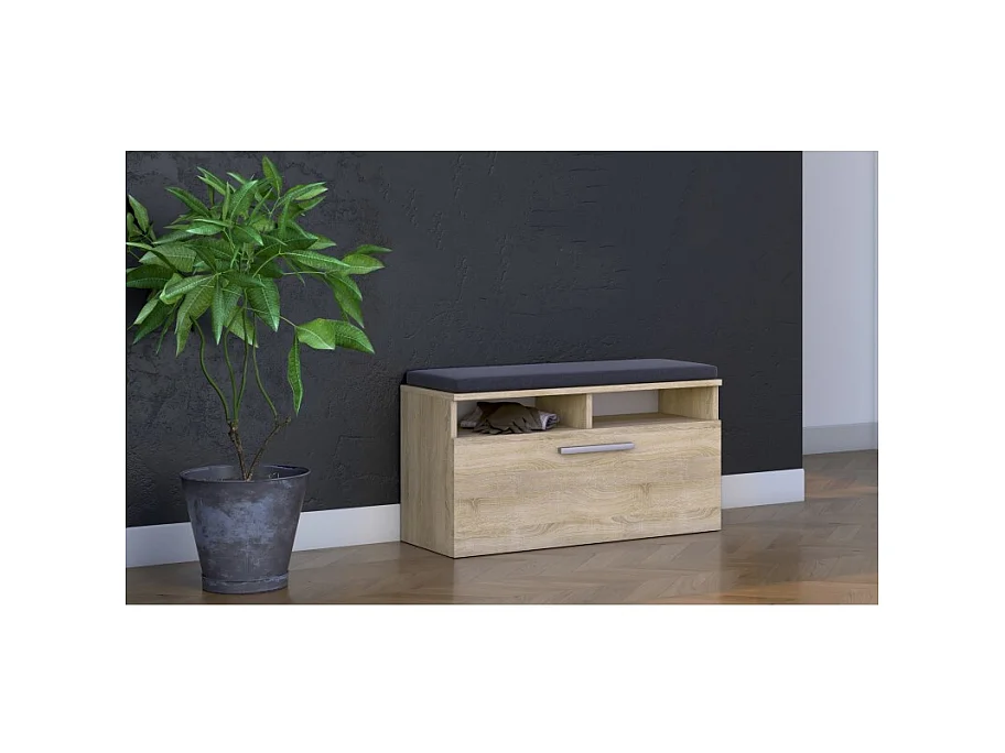Szafka na obuwie Riva | Dąb Sonoma | 85x35x45 cm| Szafka na obuwie z siedziskiem