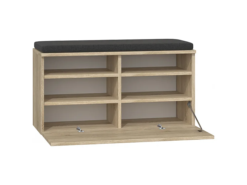 Szafka na obuwie Riva | Dąb Sonoma | 85x35x45 cm| Szafka na obuwie z siedziskiem