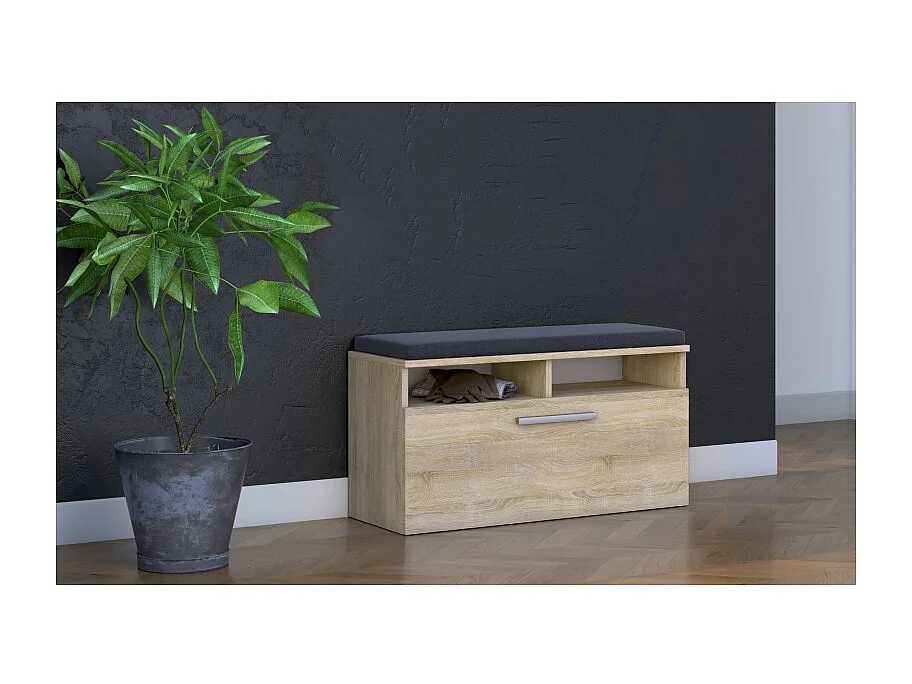 Szafka na obuwie Riva | Dąb Sonoma | 85x35x45 cm| Szafka na obuwie z siedziskiem