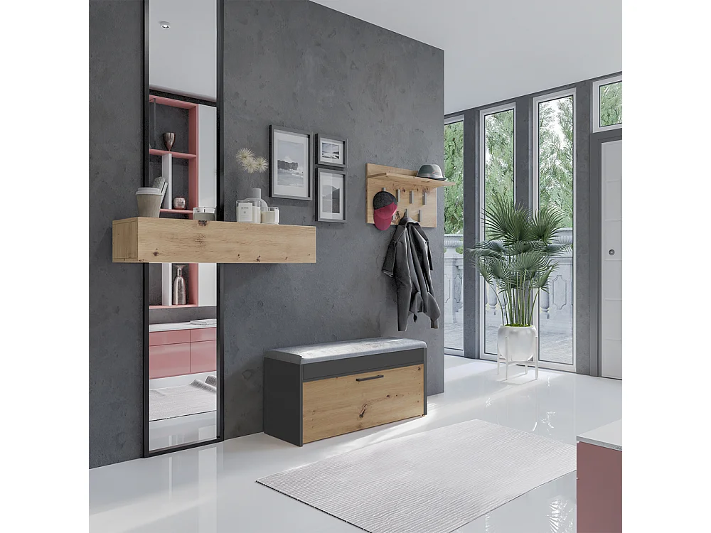 Meuble à chaussures Parma PARMA ANTHRACITE ARTISAN