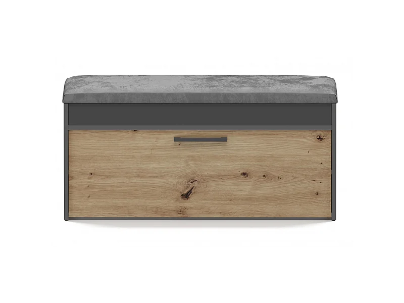 Szafka na obuwie Parma | Antracyt/Artisan | 100x35x49 cm | Szafka na obuwie z siedziskiem i schowkiem