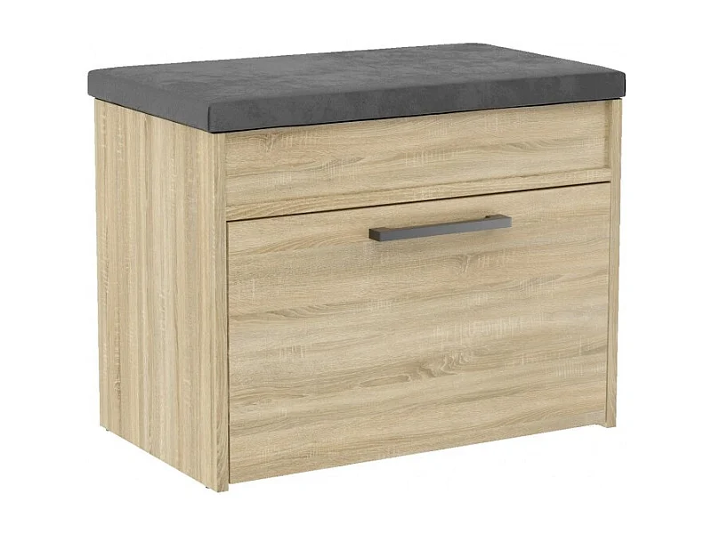 Szafka na Obuwie Parma MINI | Dąb Sonoma | 60x35x49 cm | Szafka na obuwie z siedziskiem