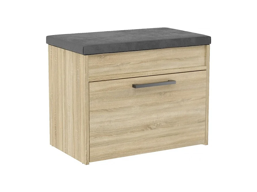 Szafka na Obuwie Parma MINI | Dąb Sonoma | 60x35x49 cm | Szafka na obuwie z siedziskiem