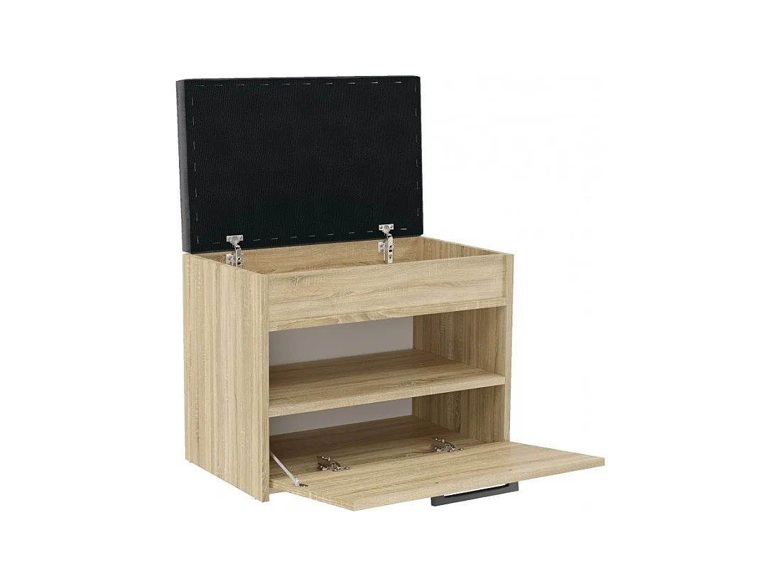 Szafka na Obuwie Parma MINI | Dąb Sonoma | 60x35x49 cm | Szafka na obuwie z siedziskiem