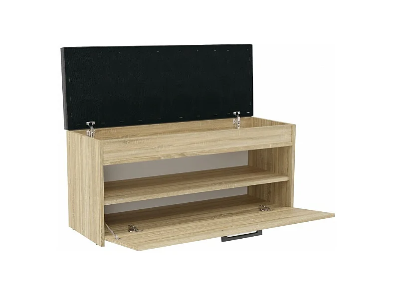 Szafka na Obuwie Parma | Sonoma |  100x35x49 cm | Szafka na obuwie z siedziskiem i schowkiem