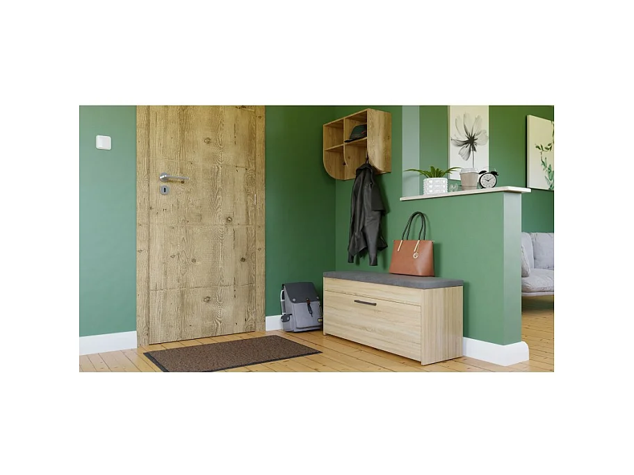Szafka na Obuwie Parma | Sonoma |  100x35x49 cm | Szafka na obuwie z siedziskiem i schowkiem