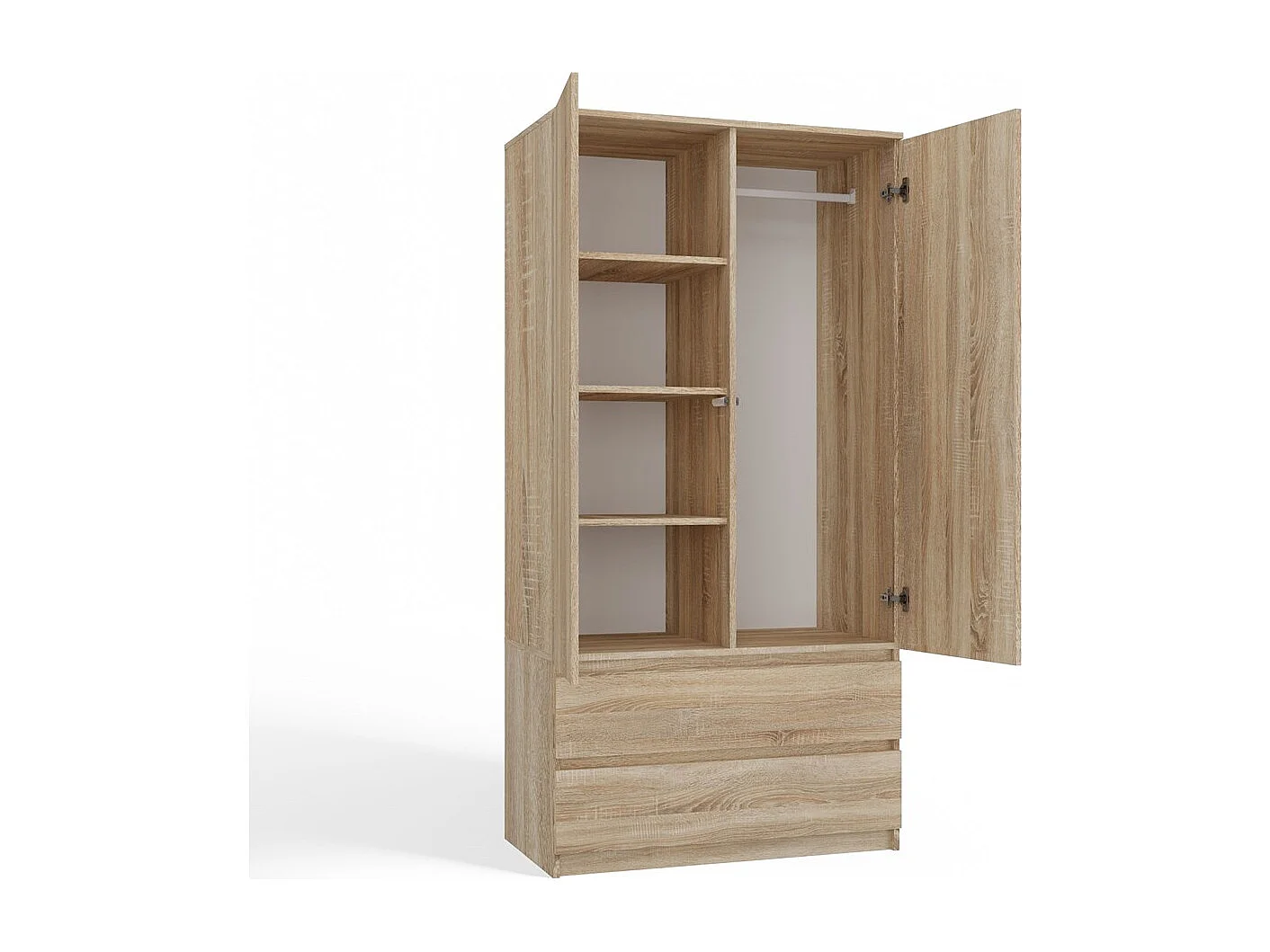 Szafa Malwa SS-90 | Dąb Sonoma  | 90x50x180 cm | Nowoczesna Szafa Dwudrzwiowa