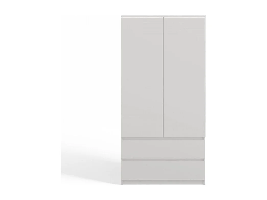 Szafa Malwa SS-90 | Biała | 90x50x180 cm | Nowoczesna Szafa Dwudrzwiowa