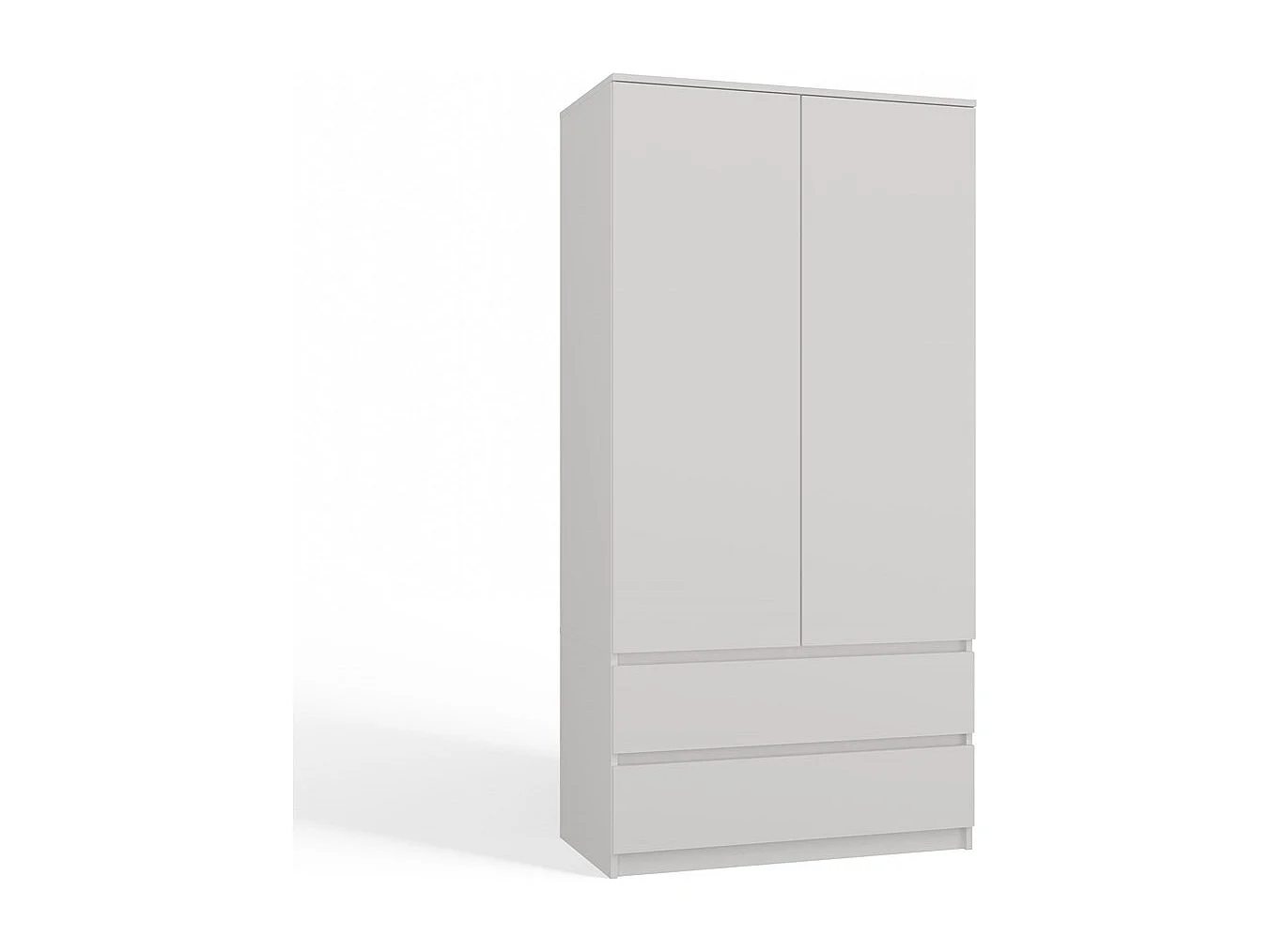 Szafa Malwa SS-90 | Biała | 90x50x180 cm | Nowoczesna Szafa Dwudrzwiowa