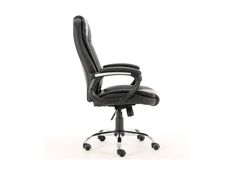 Fotel Obrotowy Idol | Czarny | 63x63x119 cm | Wygodne, Regulowane