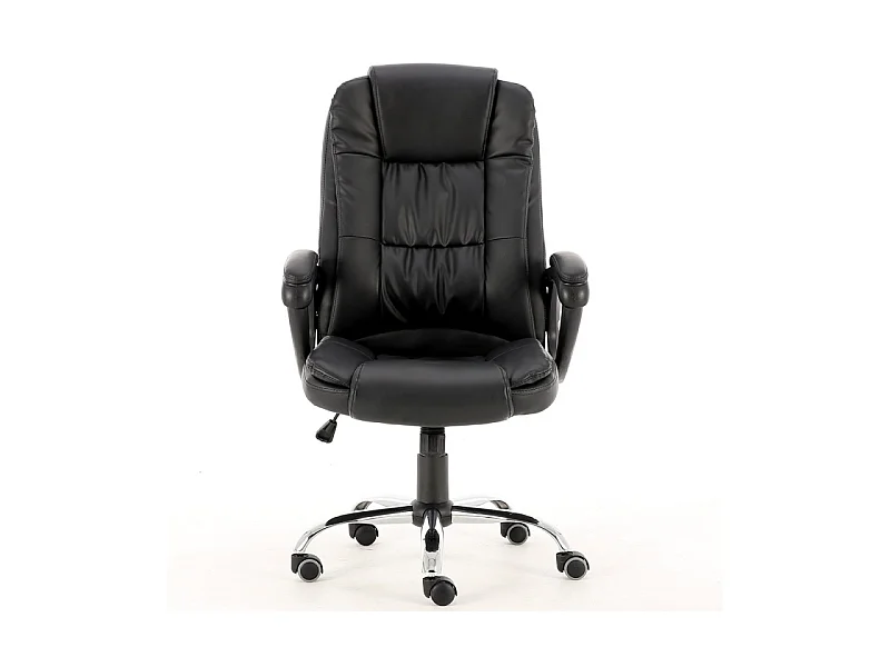 Fotel Obrotowy Idol | Czarny | 63x63x119 cm | Wygodne, Regulowane